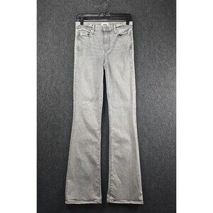 Paige Women’s High-Rise Laurel Canyon Flare Jeans Welt in Grey Skies Sz 27